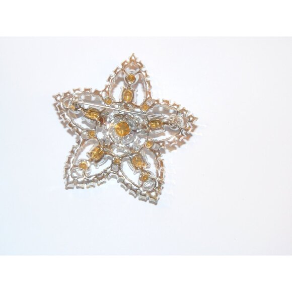 Shiny Star Shaped Large Brooch, Star Brooch, Rhinestone Brooch - Picture 4 of 8
